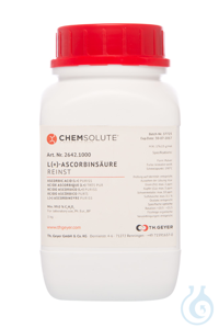 L-(+)-Ascorbinsäure reinst. BP. Ph. Eur.. USP.  E300. FCC10 (min. 99.0 %)...