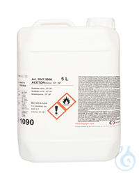 Aceton reinst. EP. BP (min. 99.5 %)  VE=5 l Aceton reinst. EP. BP (min. 99.5...