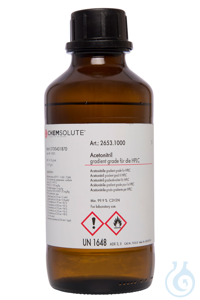 Acetonitril gradient grade für die HPLC (min.  99.9 %)  VE=1 l Acetonitril...