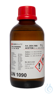 Aceton z. A.. ACS. Reag. Ph. Eur.. Reag. BP.  Reag. USP (min. 99.5 %)  VE=1 l...