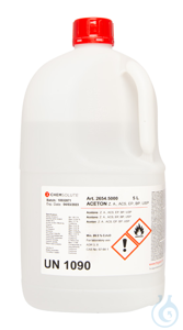Aceton z. A.. ACS. Reag. Ph. Eur.. Reag. BP.  Reag. USP (min. 99.5 %)  VE=5 l...