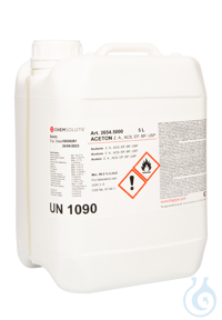 Aceton z. A.. ACS. Reag. Ph. Eur.. Reag. BP.  Reag. USP (min. 99.5 %)  VE=5 l...