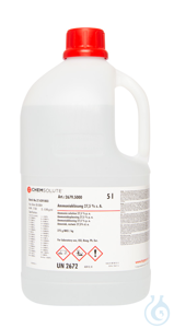 Ammoniaklösung 27.5 % z. A.. ISO. Ph. Eur. (275  g NH3/kg)  VE=5 l...