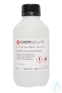 o-Cresolphthaleinlösung 0.1 % in vergälltem Ethanol. Alt. zu Phenolphthalein...