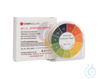 pH-Indikatorpapier pH 1-11 (in pH 1  Abstufungen. Universalindikator. 1 Rolle...