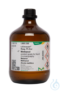Methanol gradient grade für die Flüssigkeitschromatographie LiChrosolv® Reag....