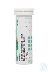 Gesamthärte-Test  Methode:   kolorimetrisch  mit  Teststäbchen  (4...
