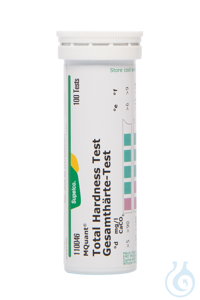 Gesamthärte-Test  Methode:   kolorimetrisch  mit  Teststäbchen  (5...