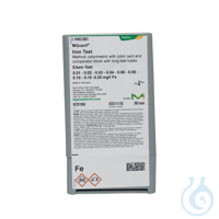 Eisen-Test  Methode:  kolorimetrisch   mit  Farbkarte  und  Komparatorblock...