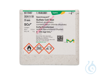 Sulfat-Küvettentest Methode: photometrisch 5 - 250 mg/l SO4²? Spectroquant®...