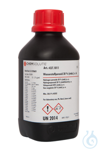 Wasserstoffperoxid z. A. (min. 30.0 % w/w. stabilisiert)  VE=1 l...