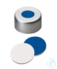 Bördelkappe ND11. Aluminium. klar lackiert. 5.5 mm Mittelloch. Septum Silikon...