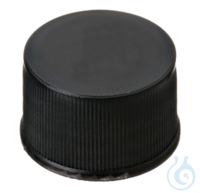 Schraubkappe ND13. Gewinde 13-425. PP.  schwarz. geschlossen. ohne Septum....
