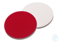 Septum. 16 mm. Silikon weiß/PTFE rot. 1.3 mm. 45° shore A. VE=1000....