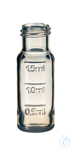 Kurzgewindeflasche ND9. PP. transparent. 1.5 ml. 32 x 11.6 mm. mit...