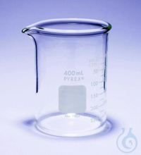 Hochleistungsbecher 250 ml Pyrex®. niedrige Form. 90x68 mm. VE=12  VE=12...