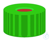 N 9 PP Schraubkappe. grün. Loch Red Rubber/FEP farblos Härte: 45° shore A...