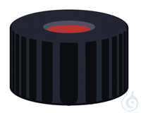 N 9 PP Schraubkappe. schwarz. Loch Red Rubber/FEP farblos Härte: 45° shore A...