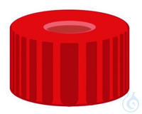 N 9 PP Schraubkappe. rot. Loch Red Rubber/FEP farblos Härte: 45° shore A...