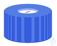 N 9 PP Schraubkappe. blau. Loch Silikon weiß/PTFE blau. geschlitzt Härte: 55°...