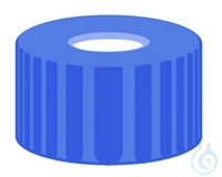 N 9 PP Schraubkappe. blau. Loch Silikon weiß/PTFE rot Härte: 45° shore A...