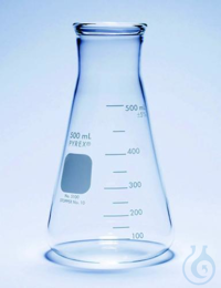 Erlenmeyerkolben 500 ml. weithals dickwandig. konisch. graduiert VE=6  VE=6...