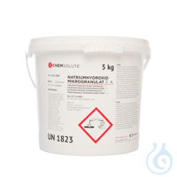 Natriumhydroxid z. A. (Mikrogranulat. min.  99.0 %)  VE=5 kg Natriumhydroxid...