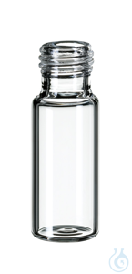 Kurzgewindeflasche ND9. Klarglas. 1. hydrolytische Klasse. Expansion 70. 1.5...