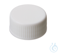 Schraubkappe ND24. Gewinde 24-400. PP. weiß. geschlossen. ohne Septum....