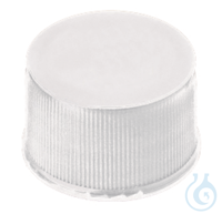 Schraubkappe ND13. Gewinde 13-425. PP. weiß. geschlossen. ohne Septum....