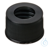 Schraubkappe ND13. Gewinde 13-425. PP. schwarz. 8.5 mm Mittelloch. ohne...