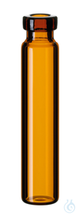Rollrandflasche ND8, Braunglas, 1. hydrolytische Klasse, 1,2 ml, 40 x 8,2 mm,...
