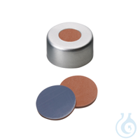 Bördelkappe ND11. Aluminium. klar lackiert. 5.5 mm Mittelloch. Septum Butyl...