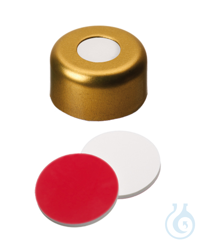 Bördelkappe ND11. Aluminium. gold lackiert. magnetisch. 5 mm Mittelloch....