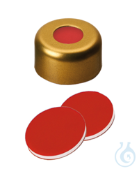 Bördelkappe ND11. Aluminium. gold lackiert. magnetisch. 5 mm Mittelloch....