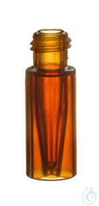 Kurzgewindeflasche ND9. TPX. braun. 0.2 ml. 32 x 11.6 mm. TopSert....