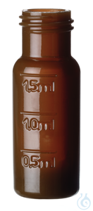 Kurzgewindeflasche ND9. PP. braun. transparent. 1.5 ml. 32 x 11.6 mm. mit...