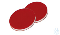 Septum. 12 mm. PTFE rot/Silikon weiß/PTFE rot. 1.0 mm. 45° shore A. VE=1000....