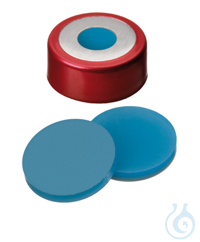 Bördelkappe ND20. Aluminium. rot lackiert. Bimetall. magnetisch. 8 mm...