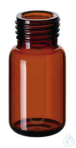 Feingewindeflasche ND18. Braunglas. 1. hydrolytische Klasse. gerundeter...