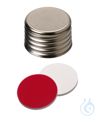 Feingewindeschraubkappe ND18. magnetisch. silber. geschlossen. Septum Silikon...