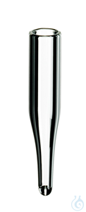 Mikroeinsatz. Klarglas. 1. hydrolytische Klasse. silanisiert. 15 mm Spitze....