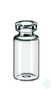 Bördelflasche ND13, Klarglas, 1. hydrolytische Klasse, 2,0 ml, 32 x 16 mm,...