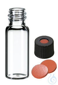 2in1 Kit: Schraubgewindeflasche ND8. Klarglas. 1. hydrolytische Klasse. 1.5...