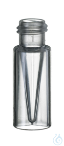 Kurzgewindeflasche ND9, PP, transparent, 0,3 ml, 32 x 11,6 mm, integrierter...