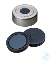 Bördelkappe ND20. Aluminium. Headspace mit Sollbruchstelle. Butyl/PTFE....