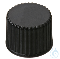 Schraubkappe ND8. PP.  schwarz.  geschlossen. ohne Septum. VE=100....