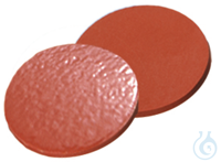 Septum. 8 mm. Naturkautschuk rot-orange/TEF transparent. 1.3 mm. 60° shore A....