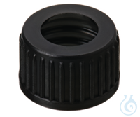 Schraubkappe ND18. Gewinde 18-400. PP. schwarz. 12 mm Mittelloch. ohne...