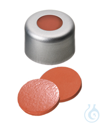 Bördelkappe ND8. Aluminium. klar lackiert. 4 mm Mittelloch. Septum...